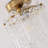 Aurevia 1-Light Sculpted Clear Glass Flush Mount Ceiling Light