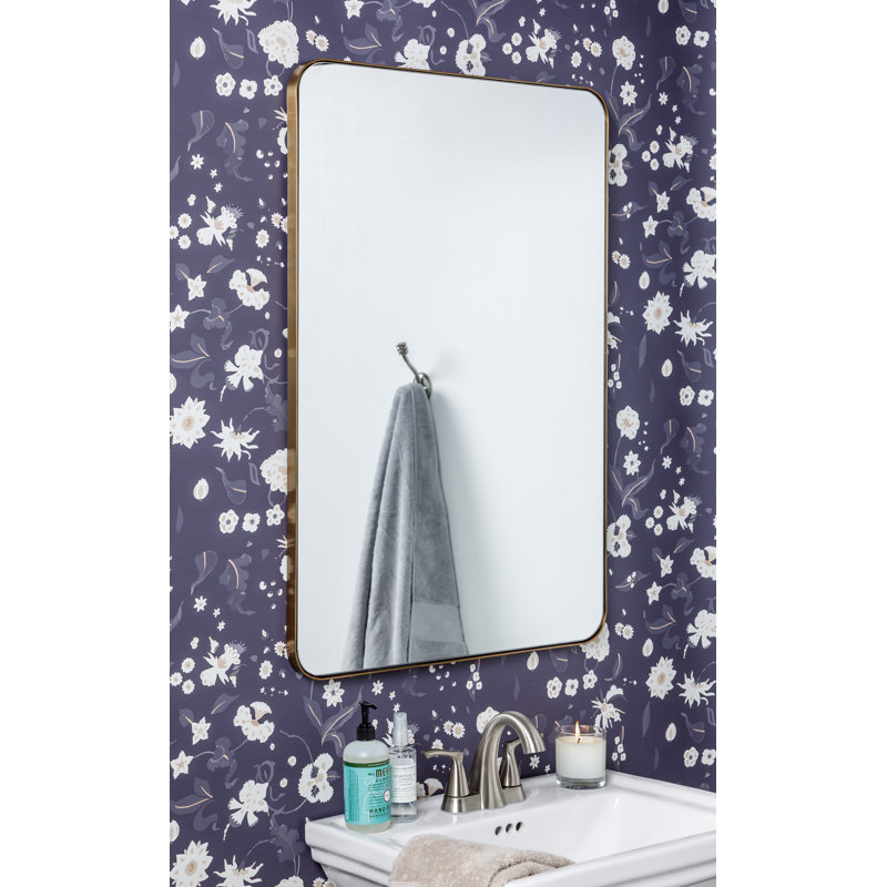 Eaton Modern & Contemporary Accent Mirror, Gold, 36" H x 24" W