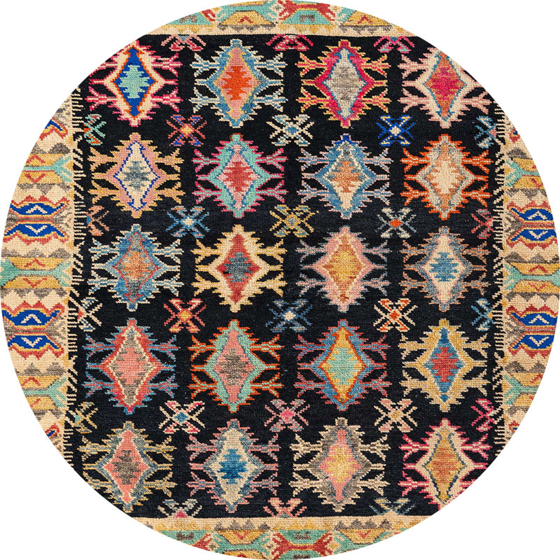 Tapis abstrait moderne 4635, Rond 3 pi