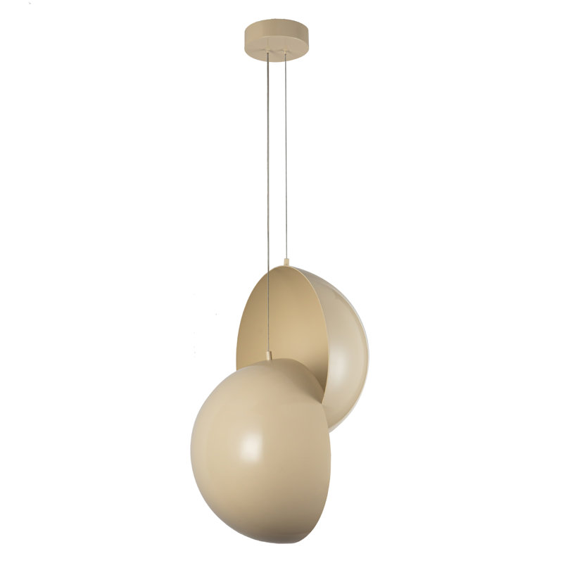 Luminaire suspendu DEL blanc perle 24 po à intensité variable, Blanc