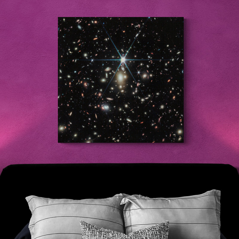 NASA - James Webb Telescope - Sunrise Arc - Print on Canvas, 193.04cm H x 193.04cm W x 4cm D