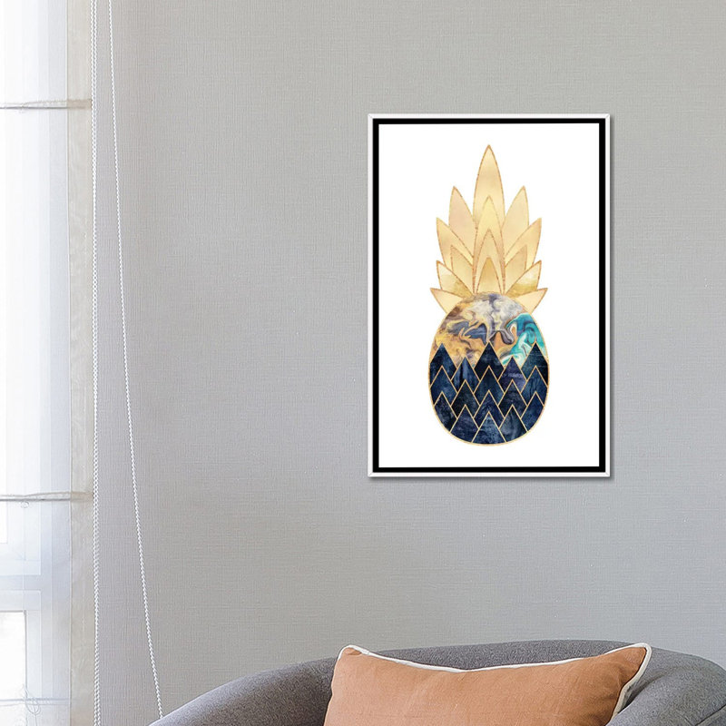 « précieux ananas i » par elisabeth fredriksson-print, Toile blanche encadrée, H 26 po x l 18 po x 1,5 po