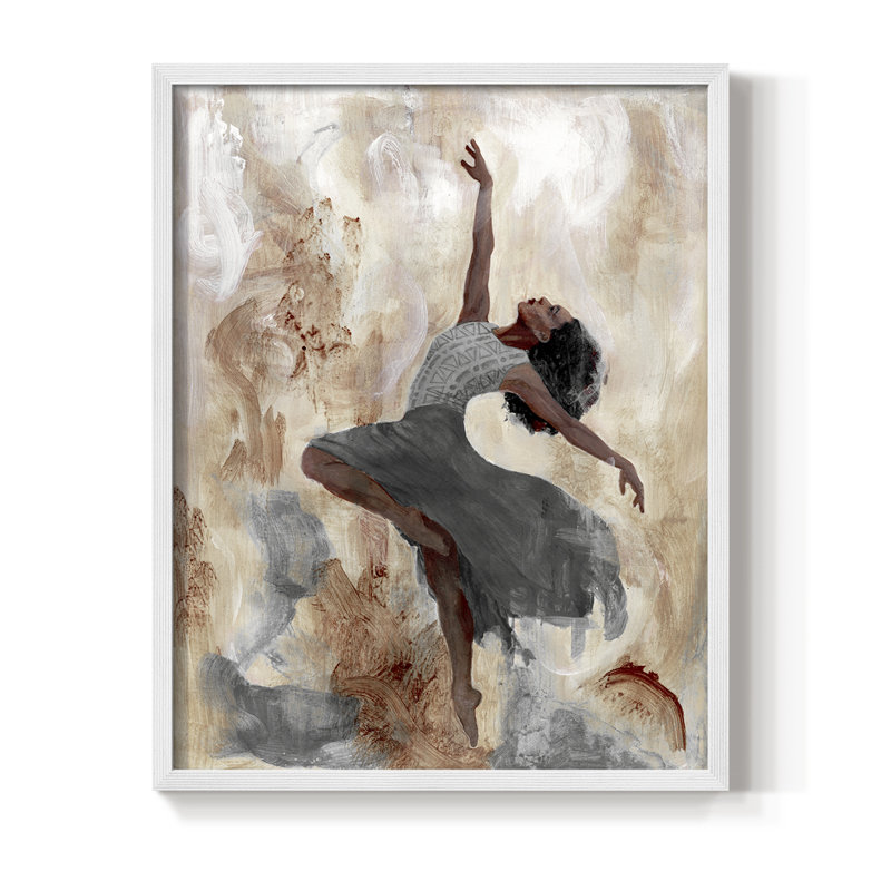 Beautiful Dancer I, reproduction encadrée - bois massif, H 21 po x l 17 po, Blanc