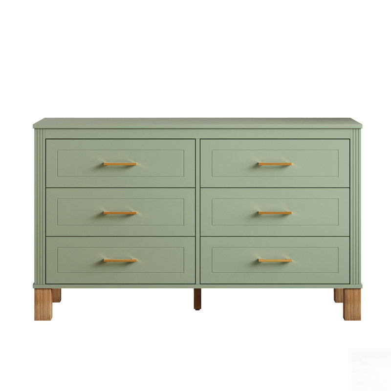 Wooden Entryway Table with Pre-Installed, Sage Green