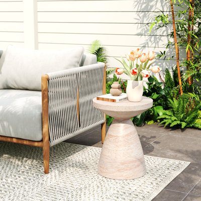 Outdoor/Indoor Lightweight Concrete Side Table