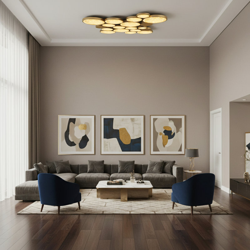 Circle Wall Sconce Light Glass And Brass – Elegant Ambient Lighting