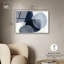 Art mural encadré "Overlaping Blues III" par Art Remedy, cadre argenté, 36 x 24-459297461-459297462