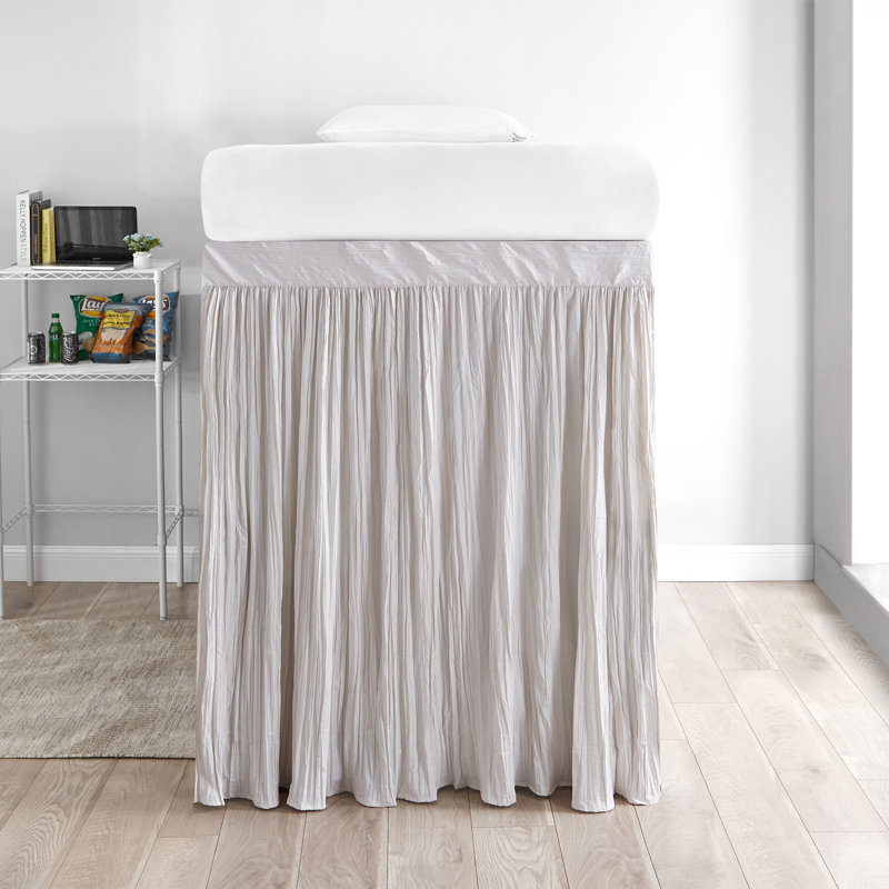 Tailored Wrap Around Bed Skirt, Jet Stream, Twin XL Extended
