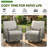 3 Piece Outdoor Wicker Rope Woven Swivel Chair Set with Side Table-1293312645