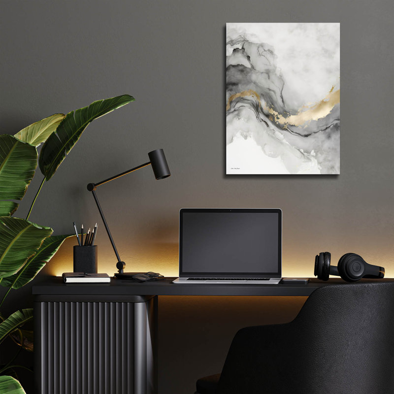 "Gray Art Marble I" par Seven Trees Design, H 16 po x l 12 po x P 0,13 po