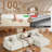 Compressed Sofa Sectional Couch: 118" Modular L-Shaped Floor Boneless Sofas, 70D Memory Foam Modern Couches for Living Room Bedroom -1932962295