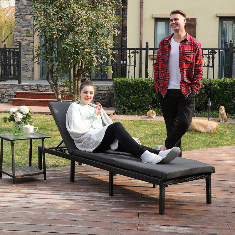 Alvinia 198cm Long Single Chaise with Cushions