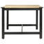 Wingo Solid Wood Top Metal Base Dining Table-1834461115