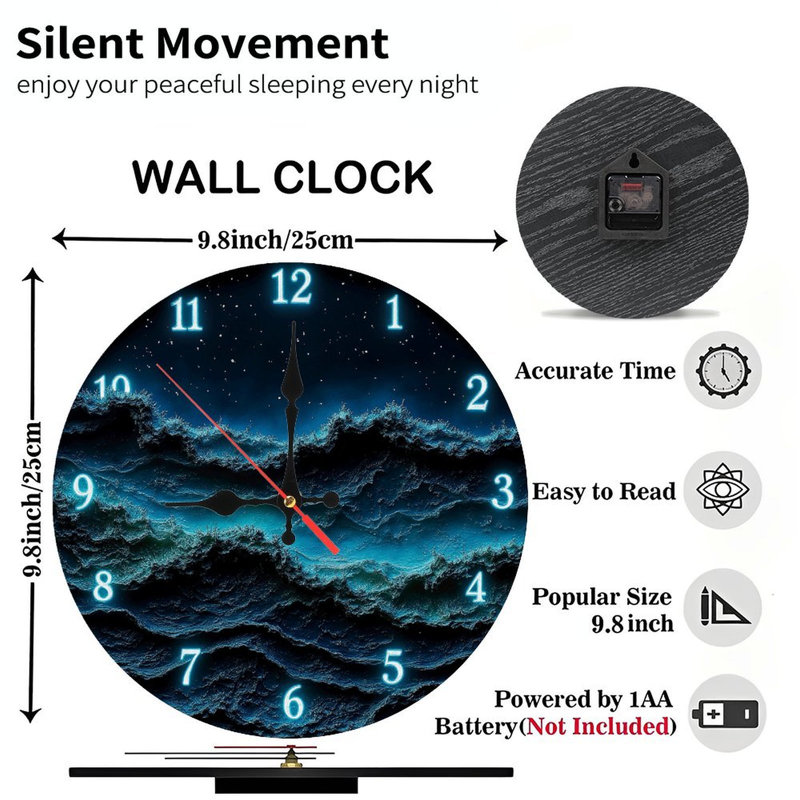 Horloge murale Ocean Waves
