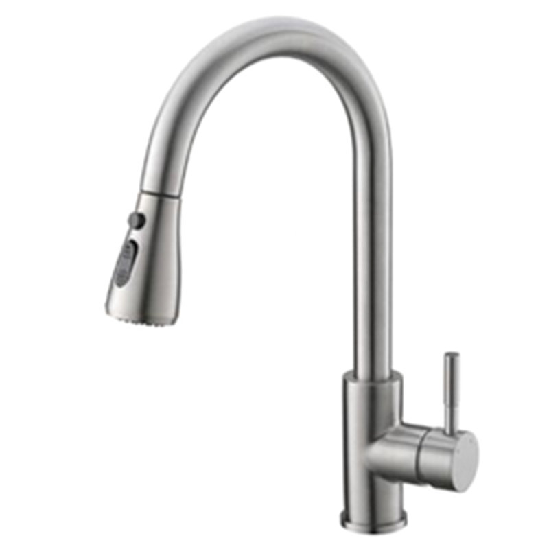 Pull Down Kitchen Faucet, Brushed Nickel, Single Handle Brass, Touch-On Control, Stream Spray Options, Convenient Install Method Way Quick And Easy