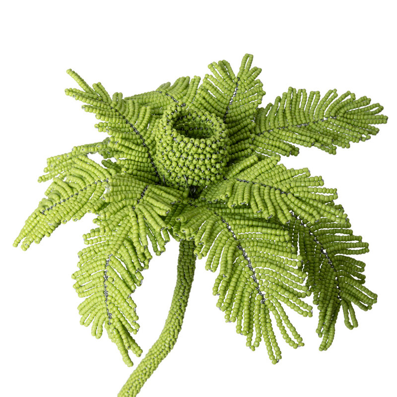 Desert Palm Tree Candlestick, 23" H x 9" W x 9" D, Lime Green