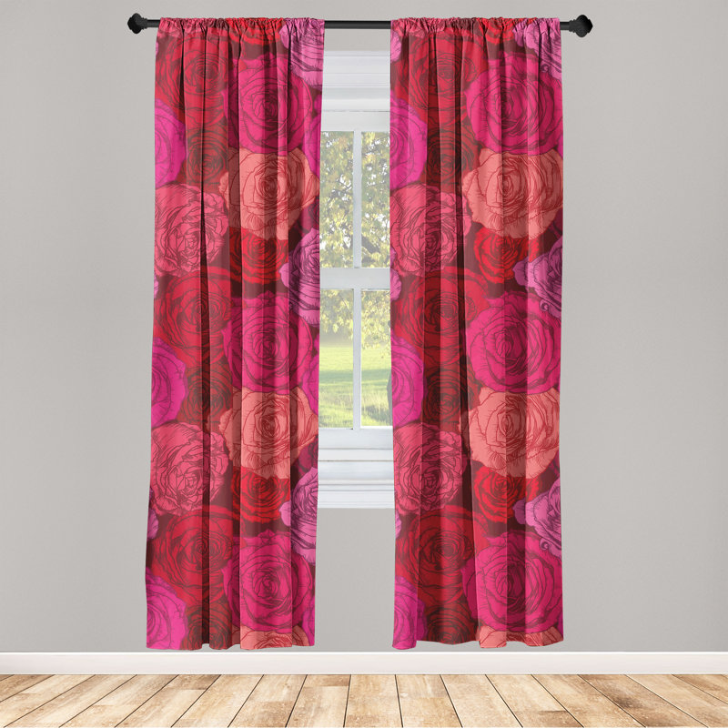 Semi Sheer Curtain Pair, 28" W x 63" L