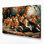 «Dogs American Foxhound», art mural sur toile noire