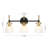 3-light Glass Wall Arm Sconce