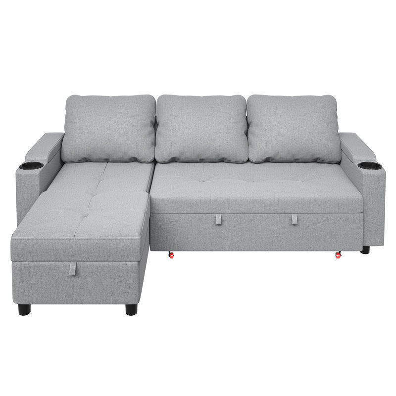 3 Seater Linen Blend Sofa Bed
