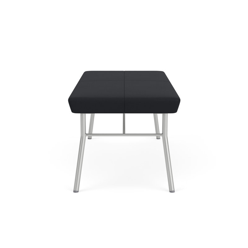 Lesro Banc en métal Mystic, Argent, Noir Modena