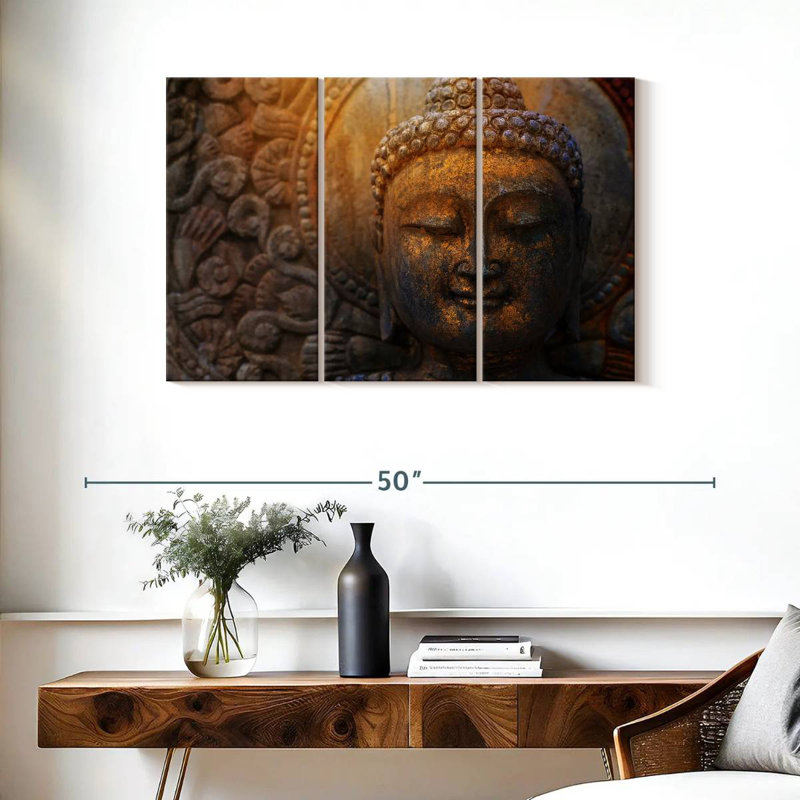 Adella Sunlit Buddha Statue, 24" H x 38" W