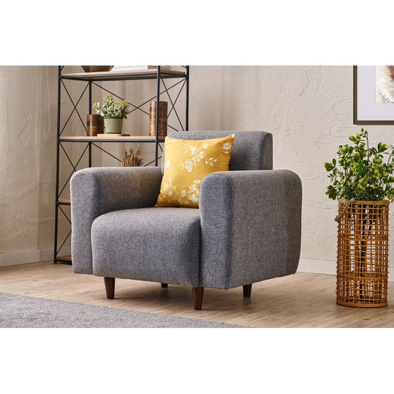Bolat Upholstered Armchair, Grey