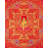 Red Background Dzambala Mandala (Brocadeless Thangka)