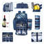 4-Person Picnic Basket Backpack With Insulated And Leak-Proof Cooler Compartment, Wine Rack, Fleece Blanket, Cutlery Set