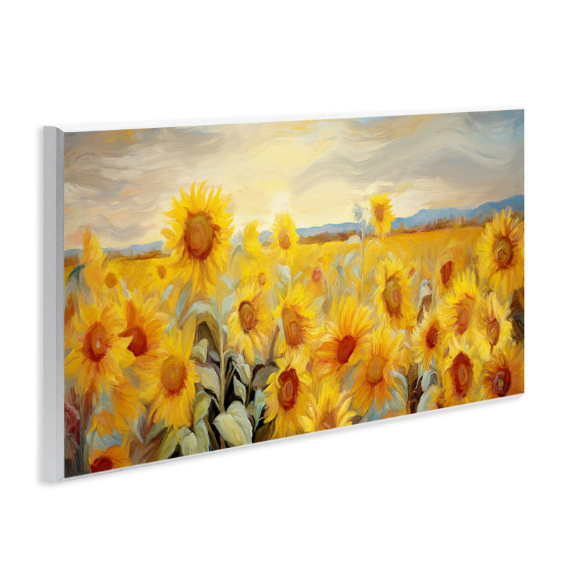 Art mural panoramique sur le champ de tournesols par Ramona Murdock