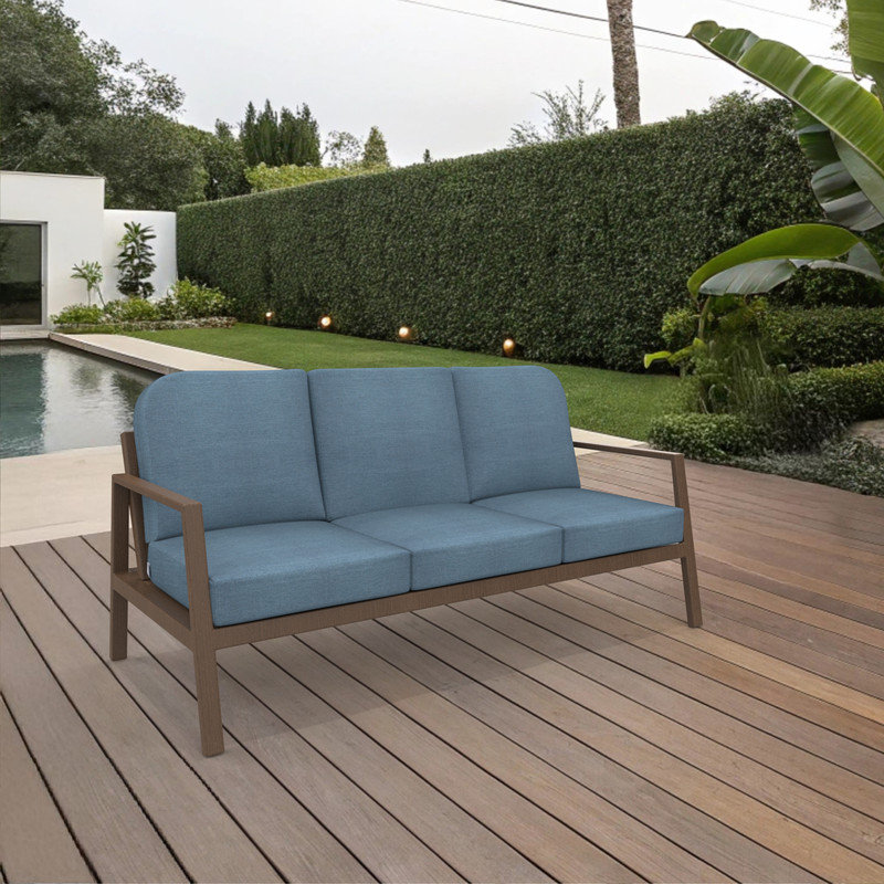 Sunbrella Outdoor Sofa Seat/Back Cushion Set, UV & Fade Resistant Patio Sofa Cushions, High-Density 5" Thick Foam 3 Seat & 3 Back Cushions for Outdoor Furniture