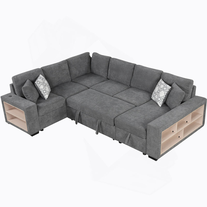 Canapé modulaire confortable en forme de U avec des fonctions polyvalentes pour le salon