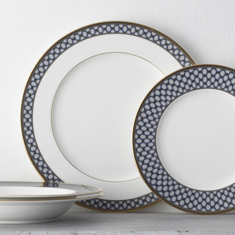 Blueshire Gold Trim 5-Piece Porcelain Place Setting