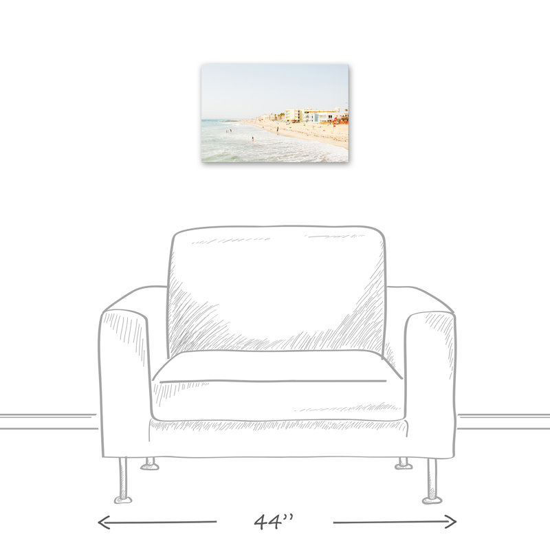 «Beach People» sur toile, H 12 po x l 18 po x P 1,25 po, Toile tendue