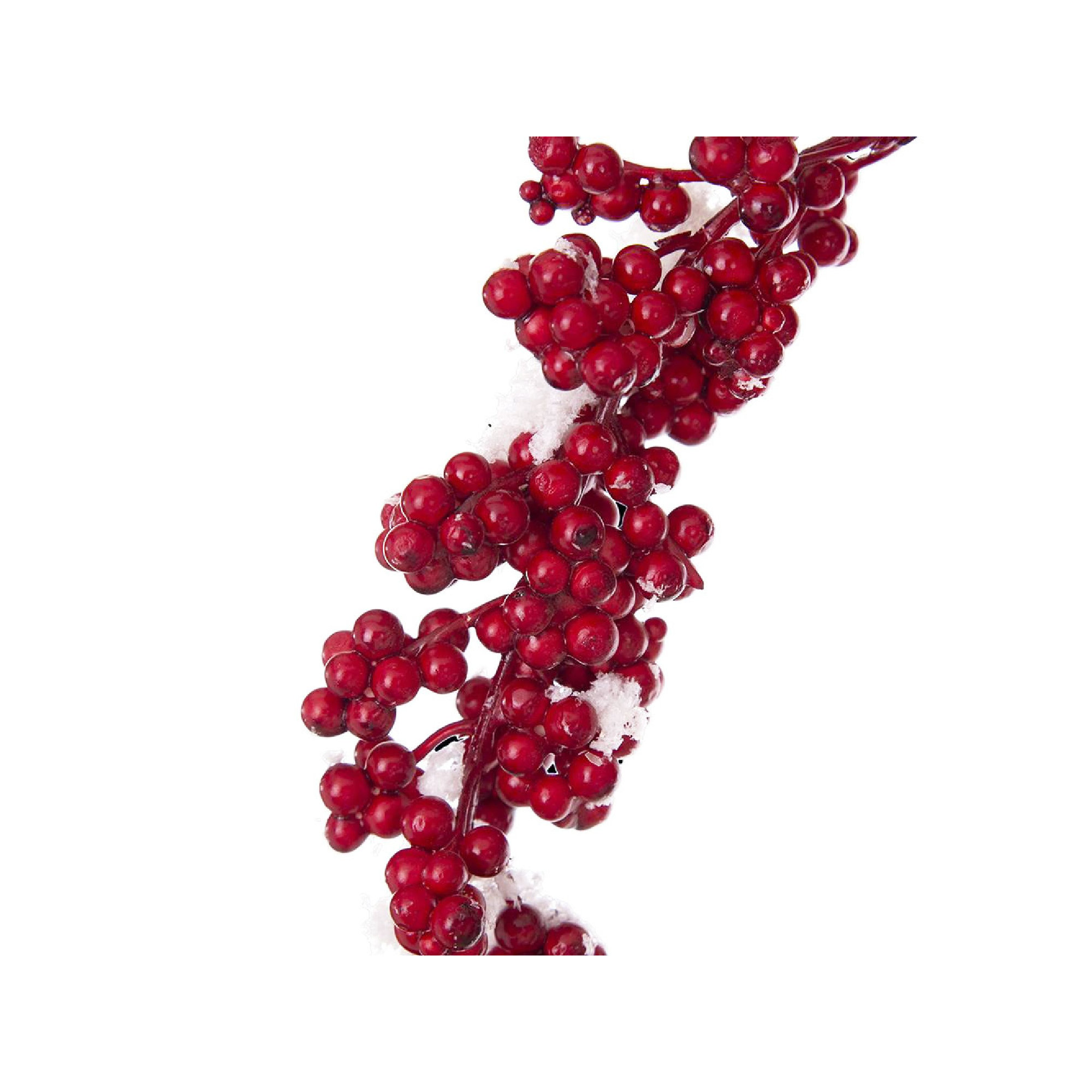 38" Snowy Berry Hanging Sprays - Set of 6 - Red