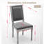Chaises de salle à manger de style français Louis, chaise d'appoint à structure en bois d'hévéa massif avec dossier carré (ensemble de 2)-621478897