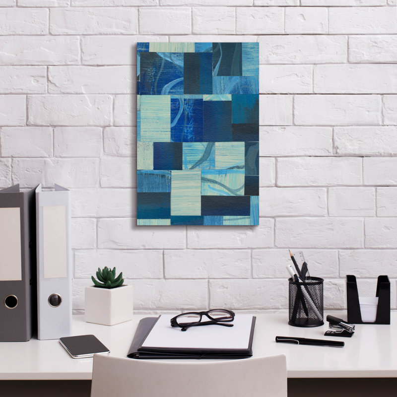 «Denim Blocks II» par Regina Moore, H 18 po x l 12 po x P 0,75 po