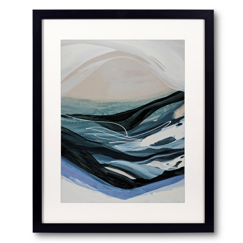 «Love Sails» par Novi Lim, Papier avec cadre noir, H 20 po x l 16 po
