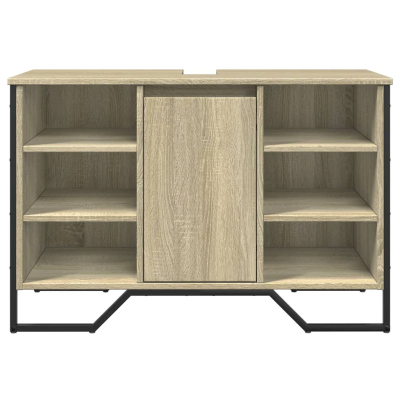 9-5 Bathroom Sink Cabinet 91x35x60 cm Engineered Wood, Sonoma oak