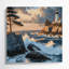 «USA State», art mural gris sur toile Maine