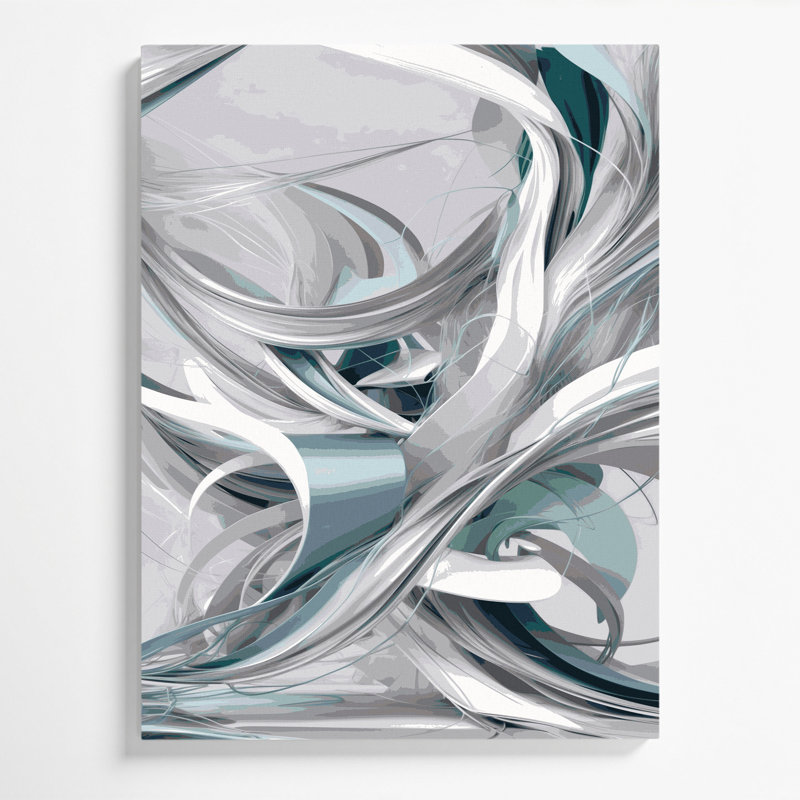 Digital Abstraction 46 Gray Canvas Wall Art
