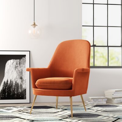 Mercer41 Lyndra Velvet Armchair | Wayfair