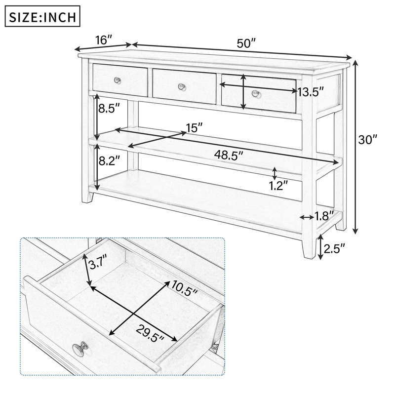 50'' Sideboard, Beige
