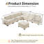 Canapé modulaire rembourré modulaire en velours côtelé de 126 po de largeur-805480409-805480411