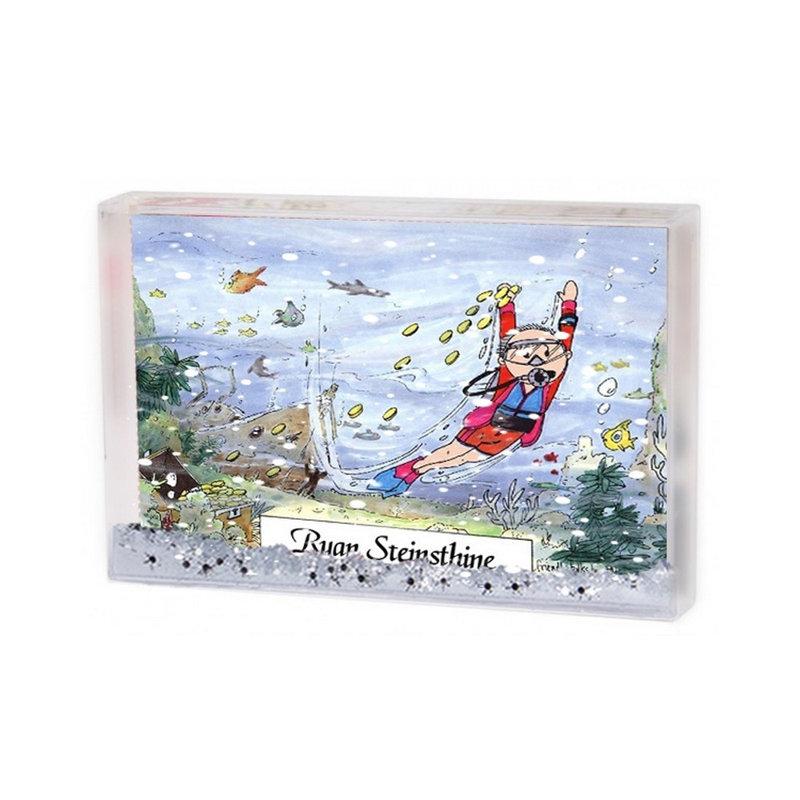 Cadeau personnalisé pour cadre de globe de neige MINI mâle, H 2,5 po x l 3,75 po x P 1 po, Oui