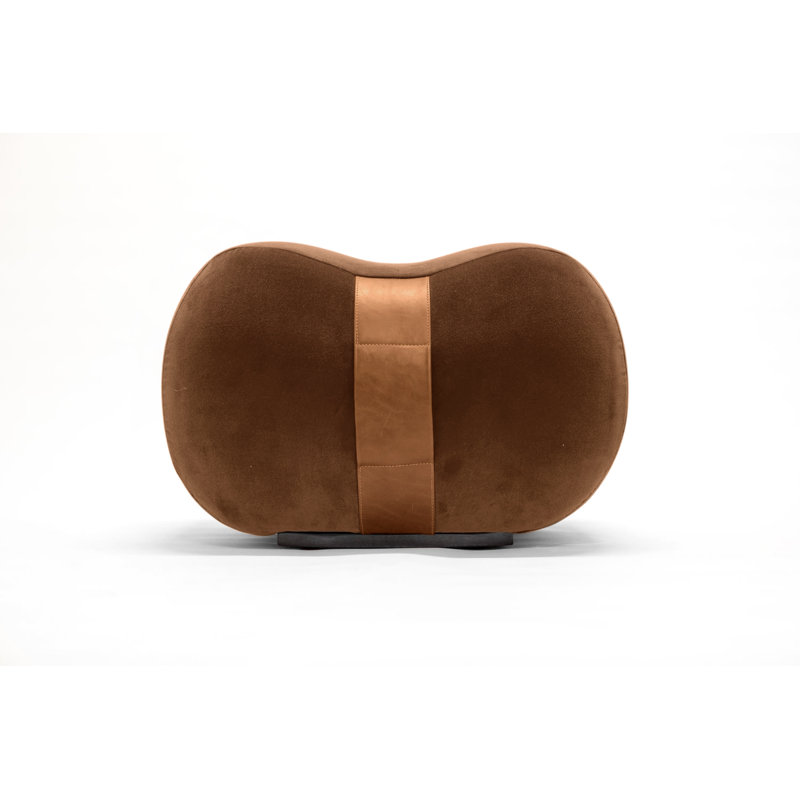 Milo Novelty Ottoman, Terra Cotta/Chesterfield Velvet