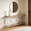 Console industrielle avec tablette de rangement à 2 niveaux, canapé extra long pour canapé derrière, table d'entrée étroite pour salon, vestibule, couloir et bureau