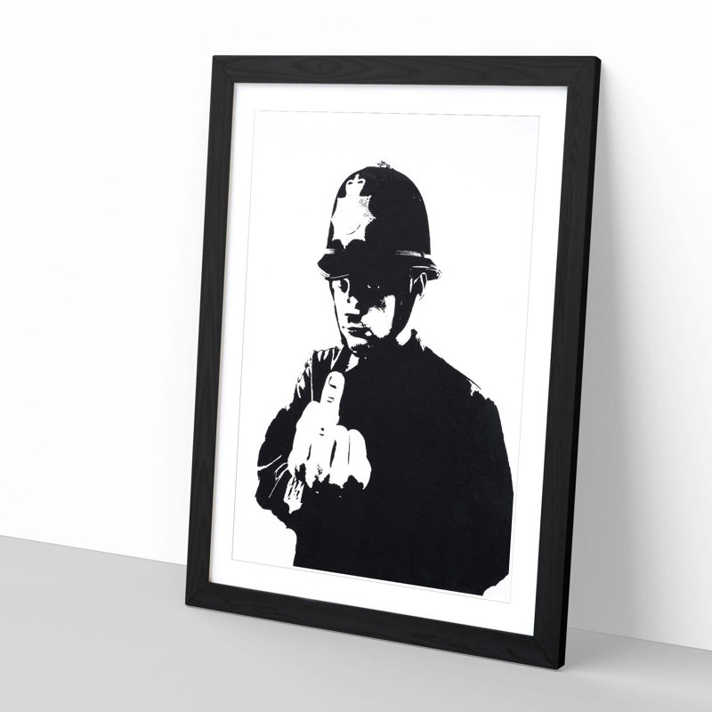 Banksy - Single Picture Frame Painting, Black