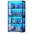  Display Cabinet with Glass Doors, 4-Tier Display Case,  Curio Cabinet with 3 Color Lights for Collectibles, Storage Cabinets with Human Body Sensor-1223310782