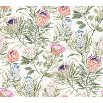 Protea 27' L x 27" W Wallpaper Roll